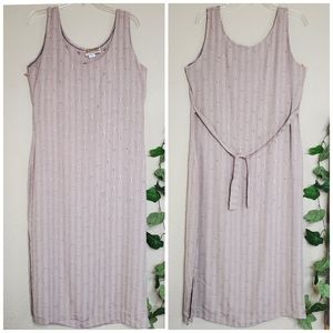 Basic style brown/cream dress maxi dress